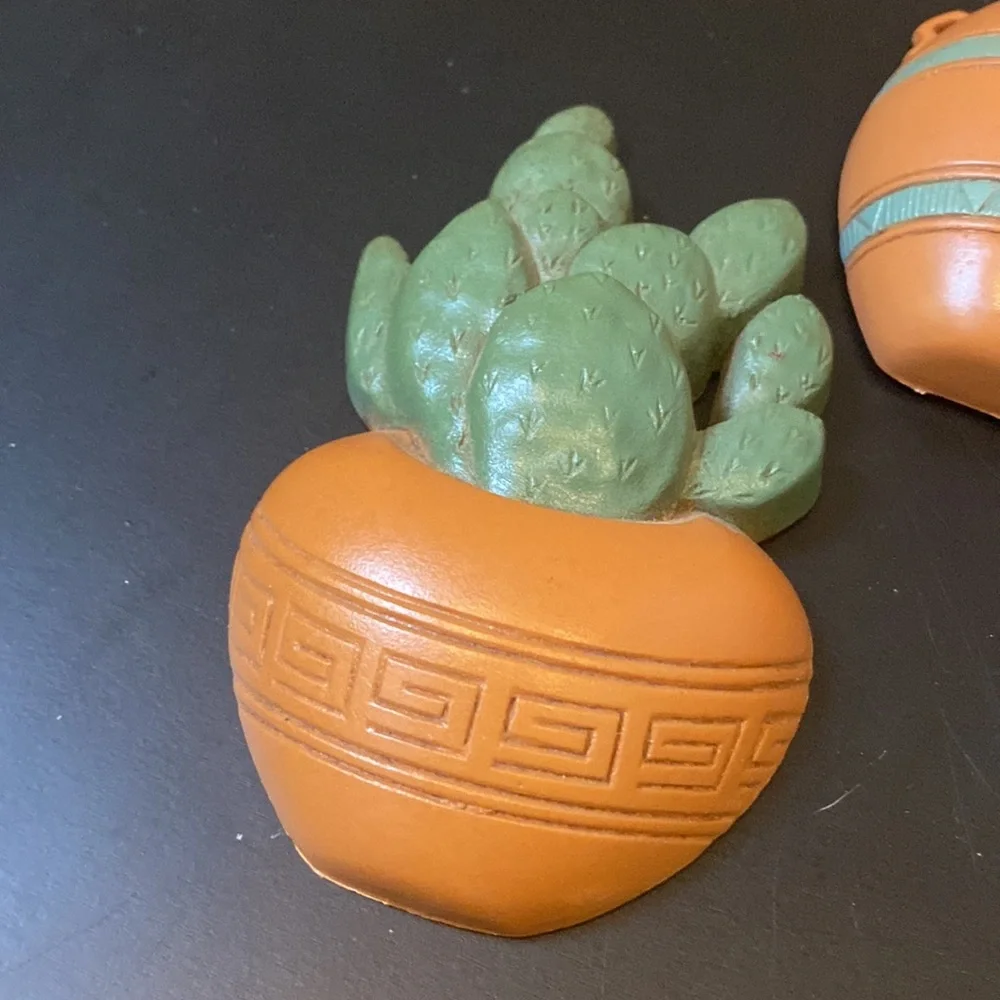 VTG Burwood Product Company Southwestern cactus succulent Wall Decor plaques
